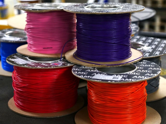 4 spools of colourful wire from our trusted suppliers