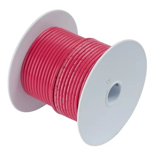 Spool of hiflex battery cable in red.