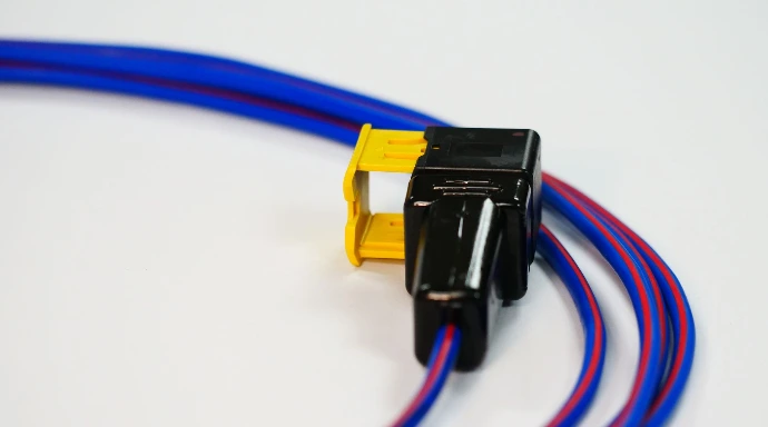 HDSCS connector overmoulded onto a cable assembly