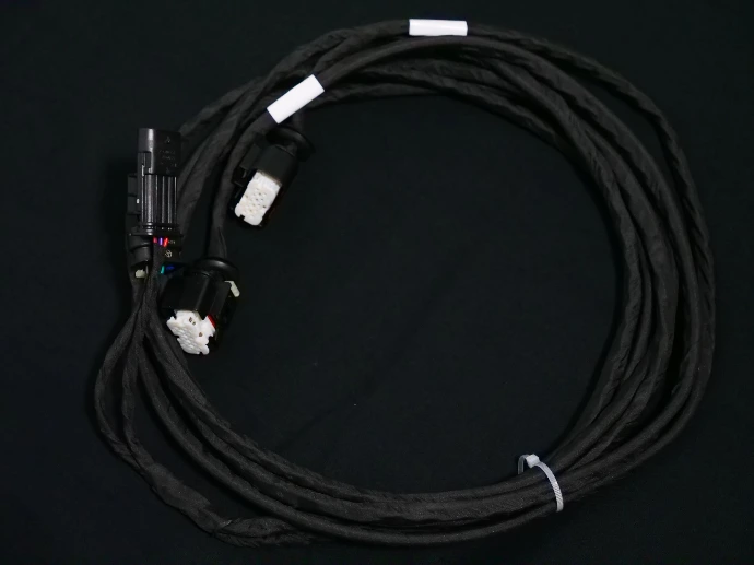 The full loom coiled into a circle