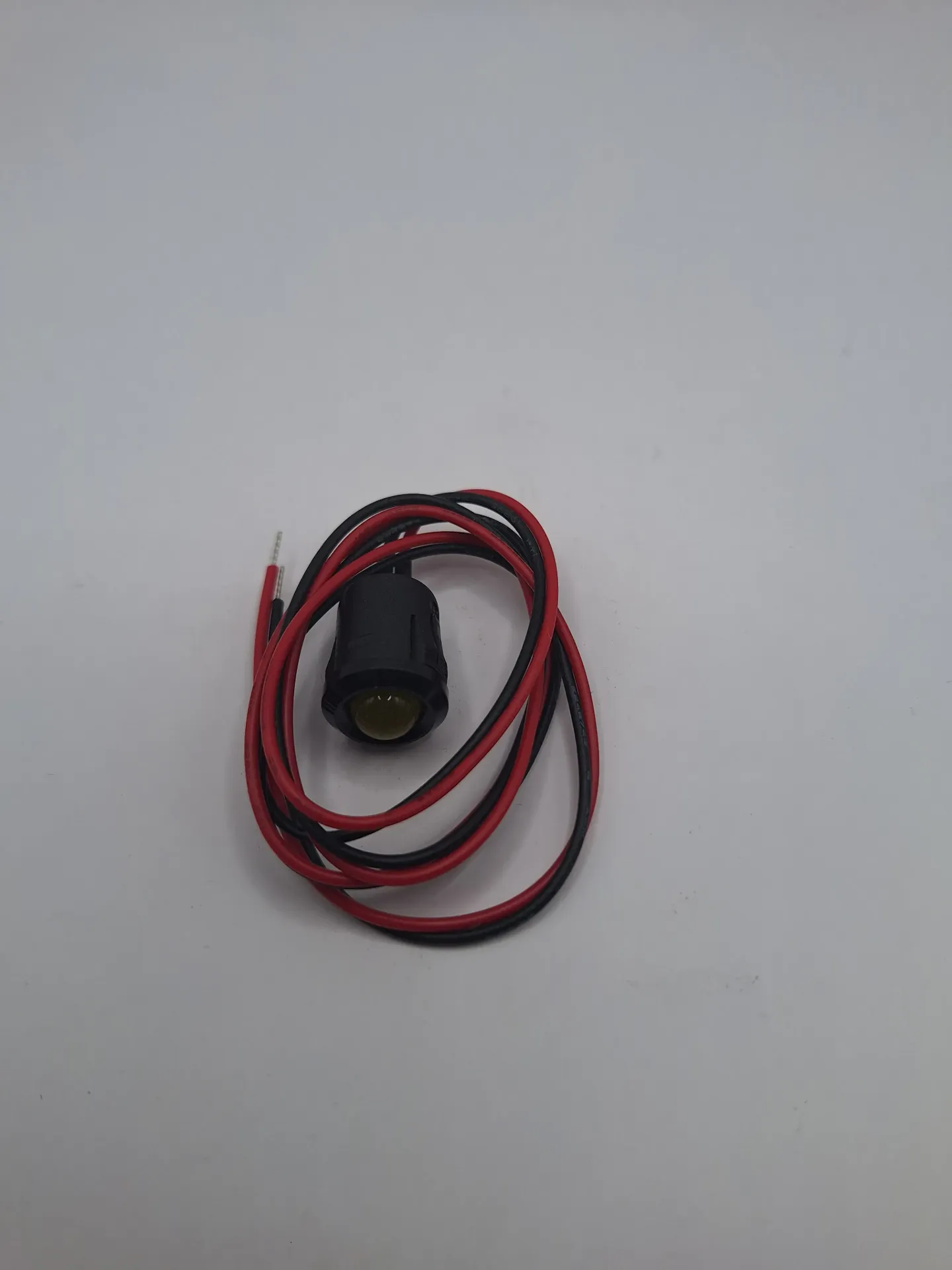 LED Panel Mount Indicator, Yellow, 24VDC - 12mm - Black