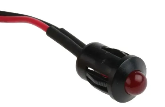 [9-51031] Red 5mm LED 24 V dc 8mm Mounting Hole Size Lead wire