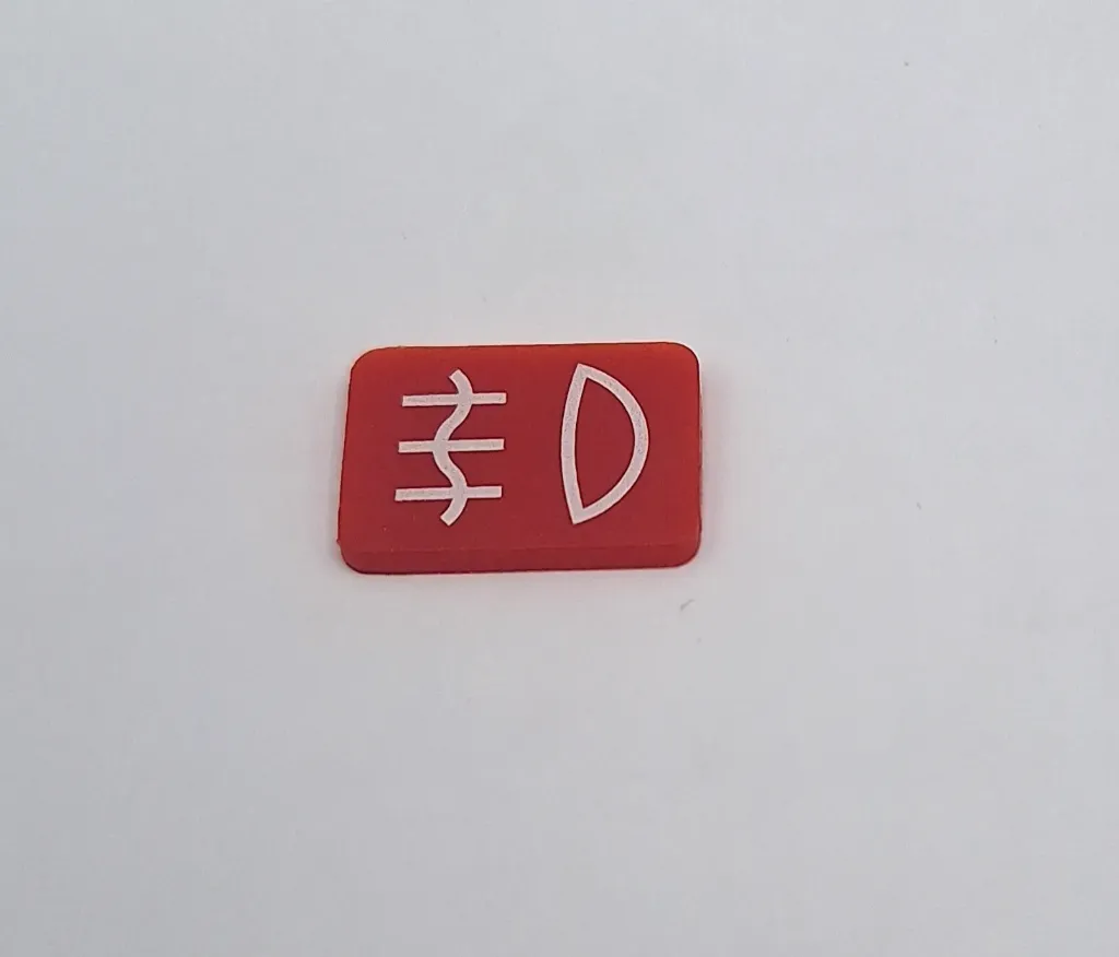 Switch Lens - Bottom - Rear Fog Lamp - Red (Pack of 5)