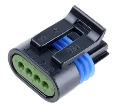 Delphi, Metri-Pack 150.2 Pull-To-Seat Automotive Connector Female Black Cable 4 Way Crimp Termination 12162188