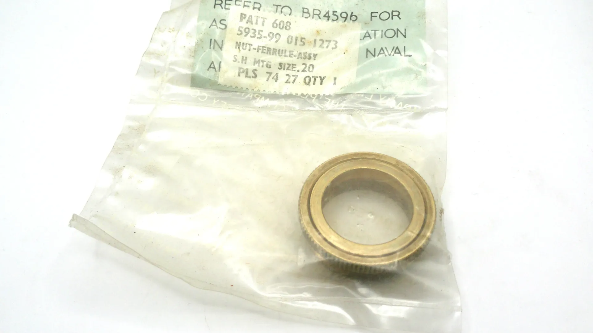 5935-99-015-1273 Nut Ferrule Assembly Size 20