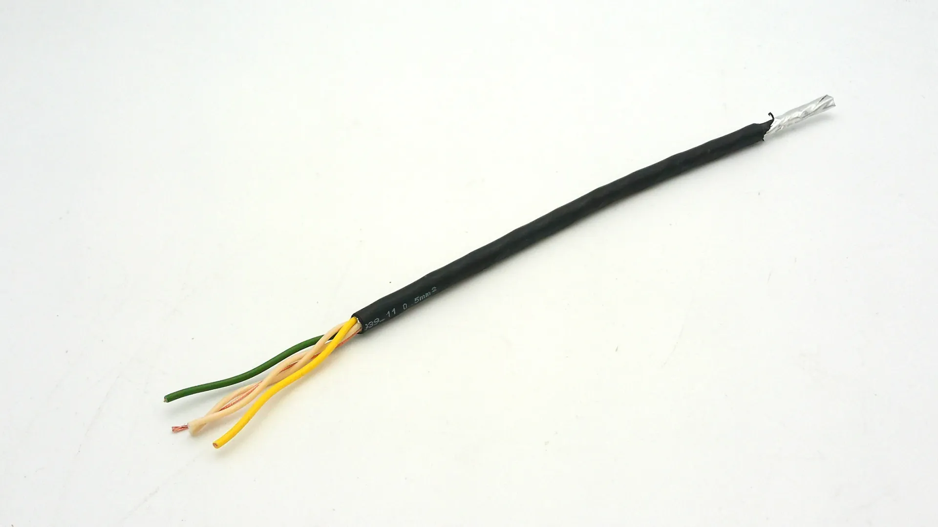 [1-42169] 0.5mm 2 Core J1939 Screened CAN Cable - Gr-Yw - JCB