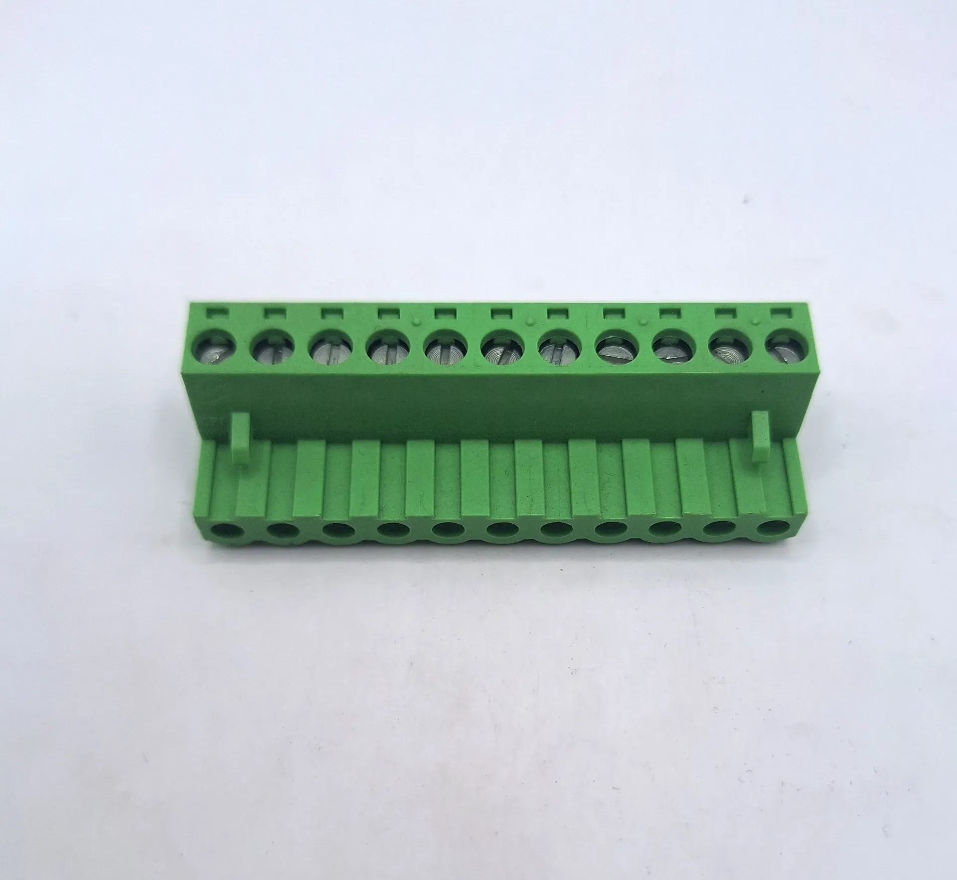 [9-40555] 11 Way 5.08mm Pitch Rising Clamp Terminal Block - Green
