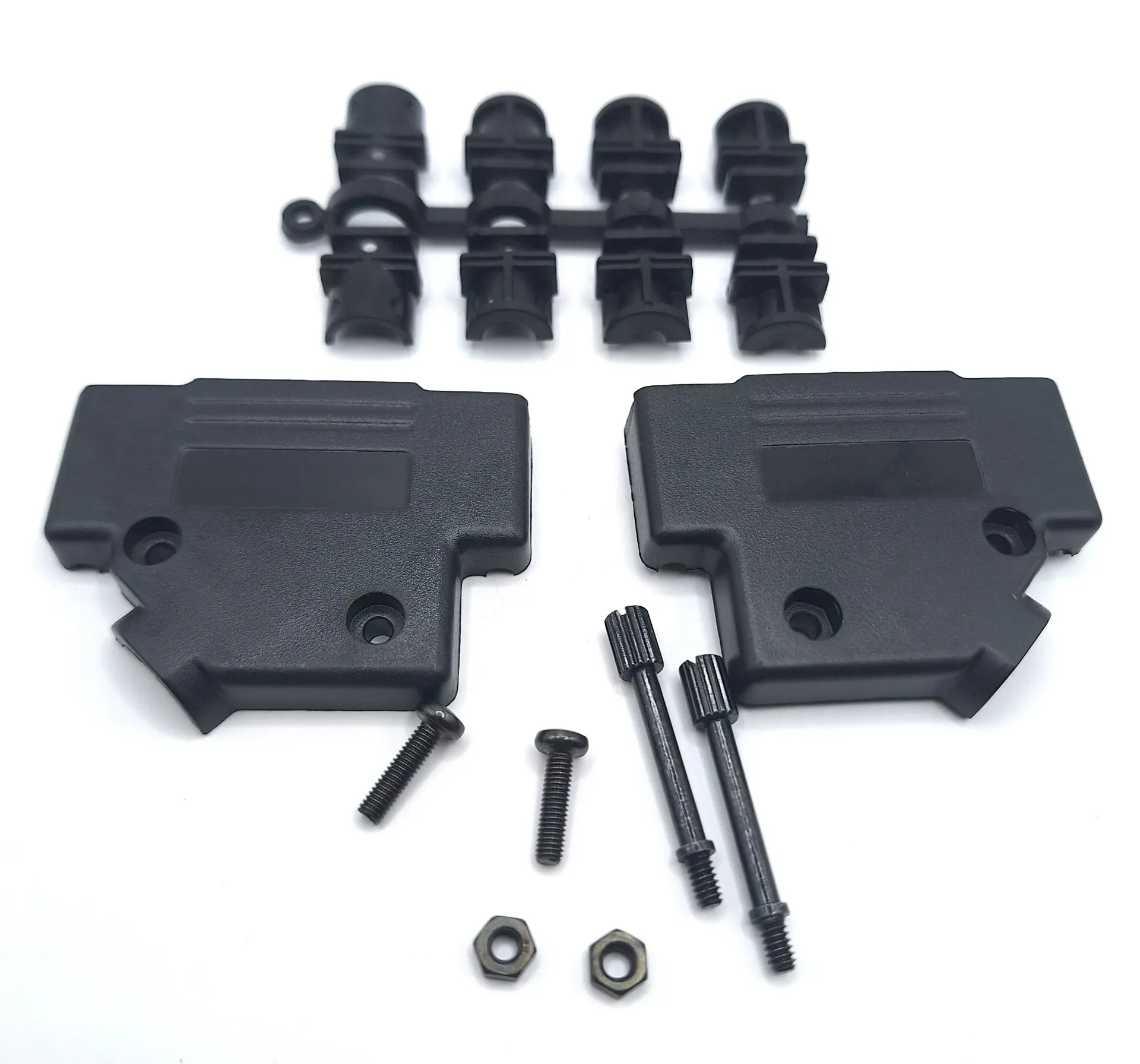 25 Way D Type Angled Hood - Thumbscrew - Black - Plastic