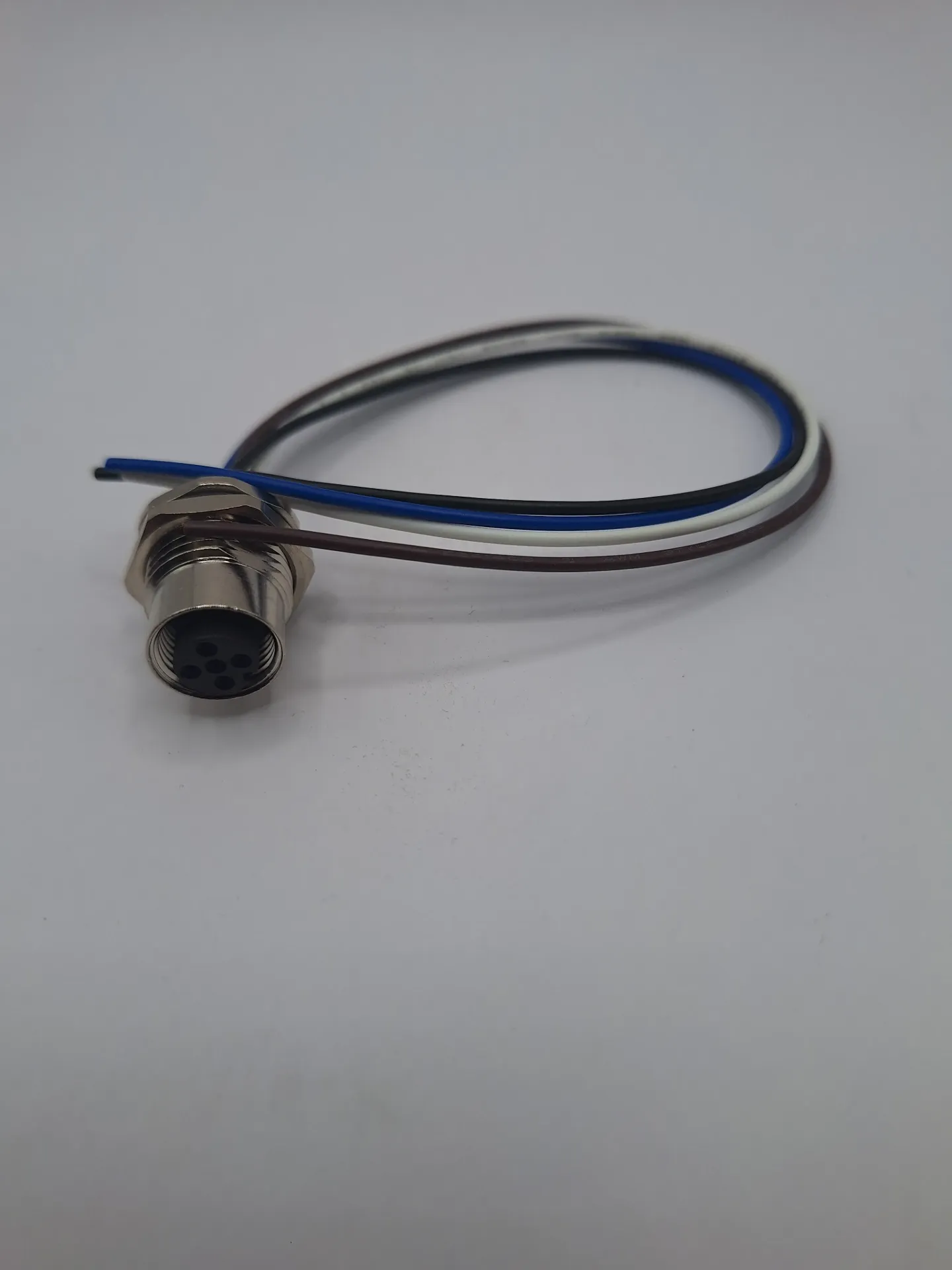 4 Way M12 Socket Housing - Type A - With 222mm Fly Leads
