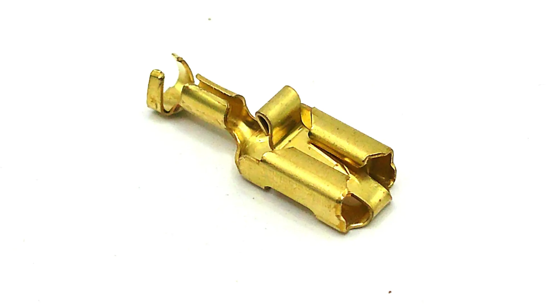 6.3 Positive Lock 250 Socket Crimp - Brass - 0.75-2.0mm