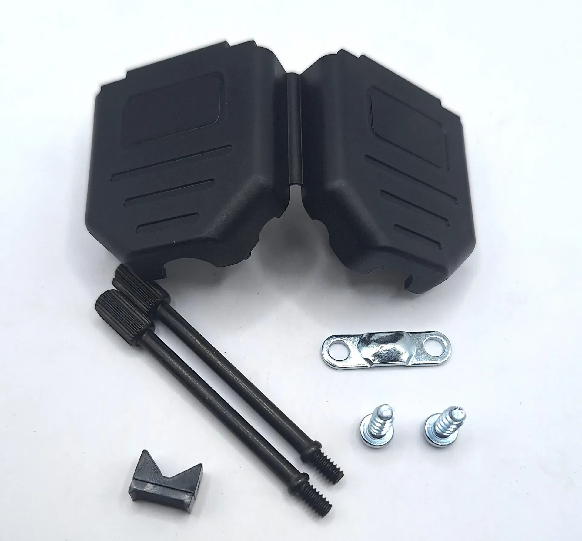 9 Way D Type Straight Hood - Thumbscrew - Black - Plastic