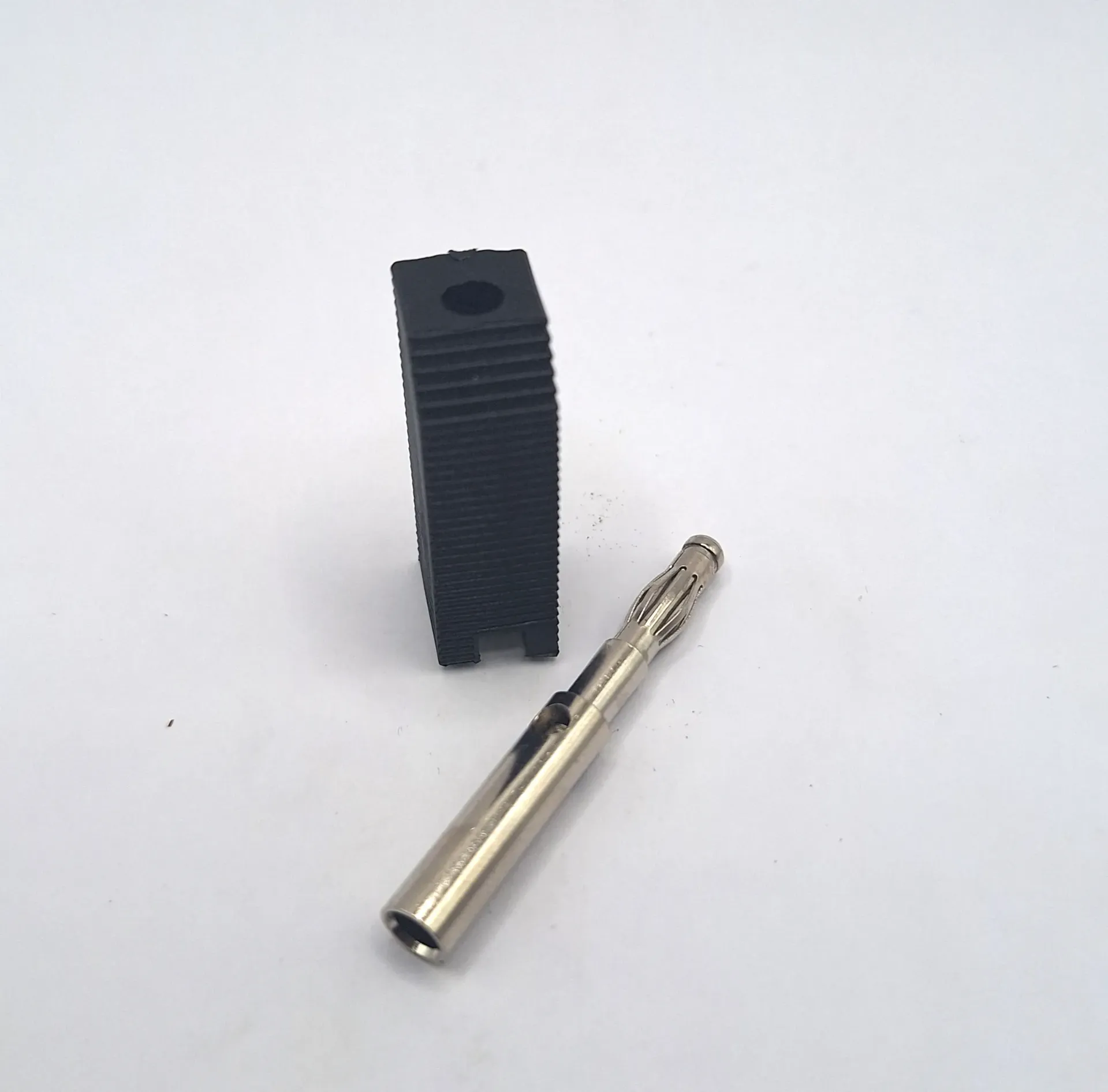 Banana Plug, 15A, Black, Stackable