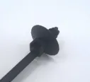 Fixing tie for hole (round), inside serrated, Ø1.5-31.0mm, black